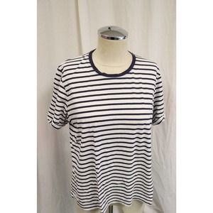 Cayana Top Stripe Cropped Large Short Sleeves (F)